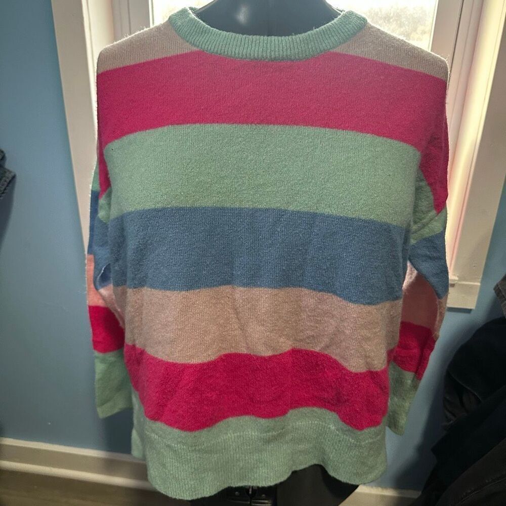 Vineyard Vines Sunset stripe hydrangea L soft sweater